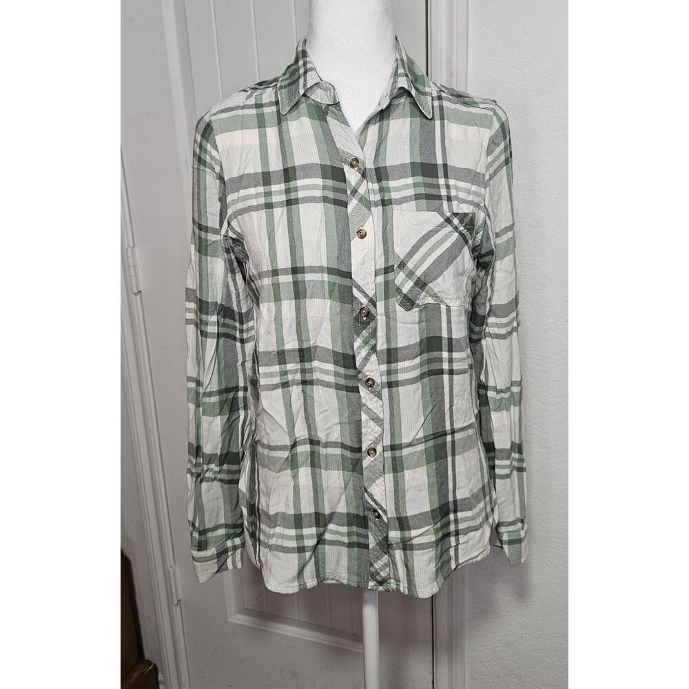 Universal Thread Women's Long Sleeve Flannel Button-Down Shirt Size XS Soft